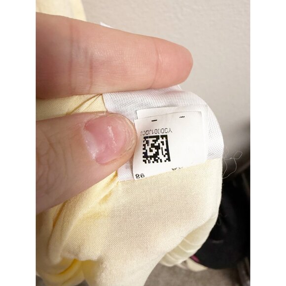 Banana Republic Linen Midi Dress Trapeze V Neck Sleeveless Butter Yellow Small - Picture 4 of 8